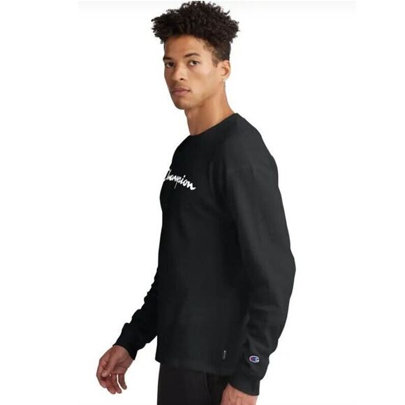 Champion Men's Black Cotton Blend Waffle Thermal Long Sleeve Shirt Plus Size 2XL - Picture 3 of 4